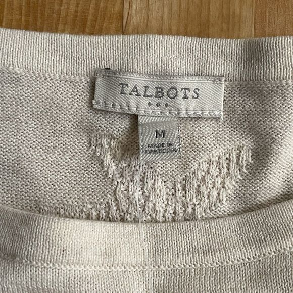 Talbots Sweater Lightweight 3/4 Sleeve Sea Shells Women’s Medium NWT - Picture 10 of 14